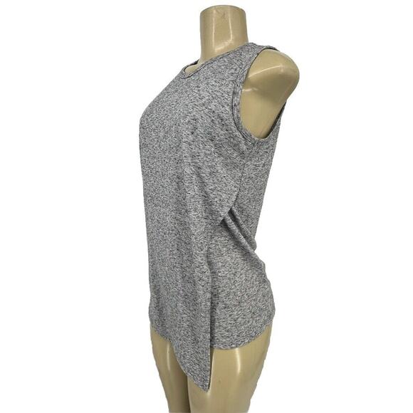 Athleta XXS Women Heather Gray Crossover Getaway Workout Layered Tank Top 12-24 - Picture 2 of 9